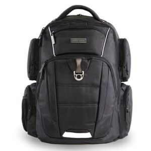 Perry Ellis Black 350 Laptop Backpack- Black travel bag, business bag $160 bag